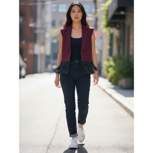 RD Style Vest featuring a Removable Fringe #413